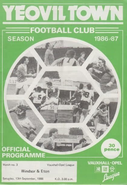 Yeovil Town v Windsor & Eton 13-Sep-1986