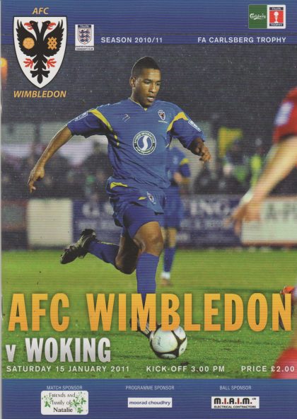 AFC Wimbledon v Woking 15-Jan-2011