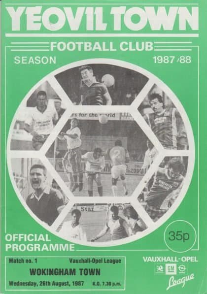 Yeovil Town v Wokingham Town 26-Aug-1987