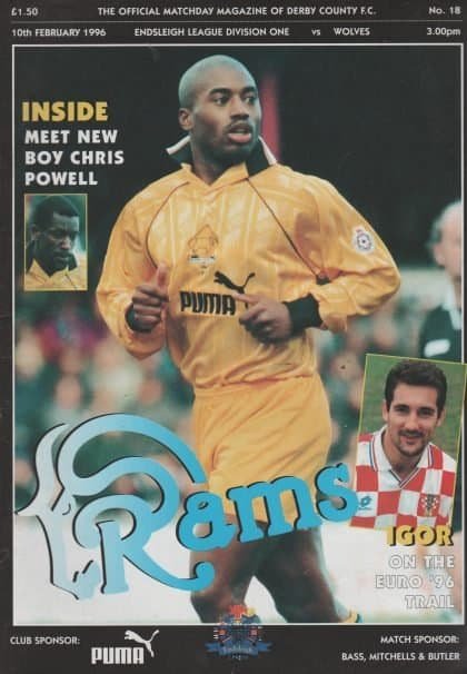 Derby County v Wolverhampton Wanderers  10-Feb-1996