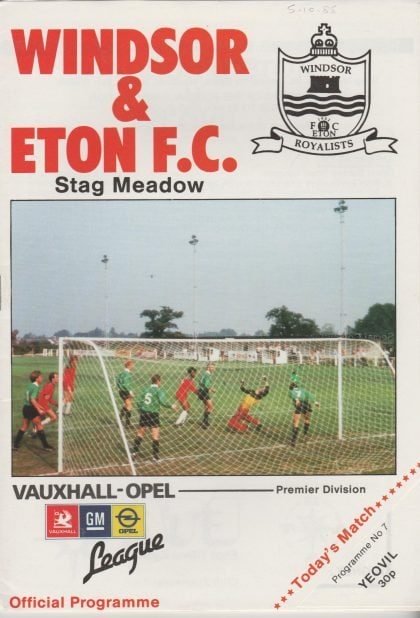 Windsor & Eton v Yeovil Town  05-Oct-1985