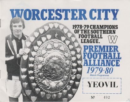 Worcester City v  Yeovil Town 10-Mar-1980