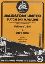 Maidstone United v Yeovil Town  12-Jan-1980