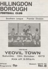 Hillingdon Borough v Yeovil Town  13-Oct-1973