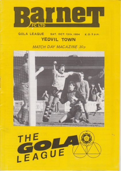Barnet v Yeovil Town 13-Oct-1984