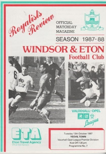 Windsor & Eton v Yeovil Town  13-Oct-1987
