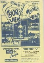 Farnborough Town v Yeovil Town 16-Sep-1986