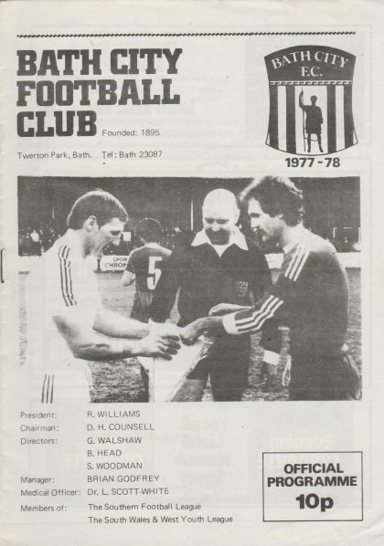 Bath City v Yeovil Town 01-Oct-1977