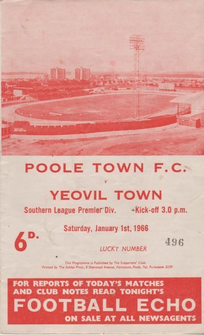 Poole Town v Yeovil Town 01-Jan-1966