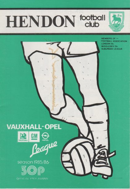 Hendon v Yeovil Town 01-Mar-1986
