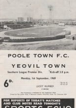Poole Town v Yeovil Town 01-Sep-1969