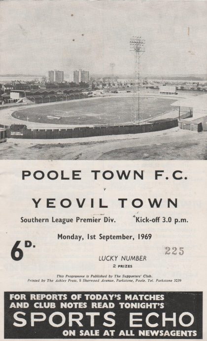 Poole Town v Yeovil Town 01-Sep-1969