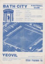 Bath City v Yeovil Town 01-Sep-1975