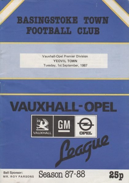 Basingstoke Town v Yeovil Town 01-Sep-1987