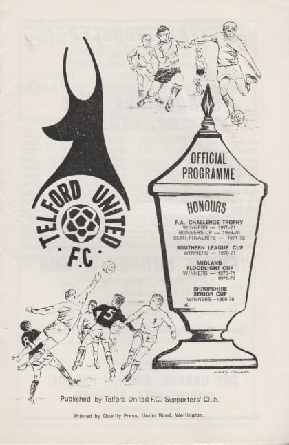 Telford United v Yeovil Town 20-Jan-1973