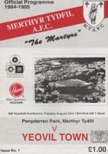 Merthyr Tydfil v Yeovil Town  23-Aug-1994