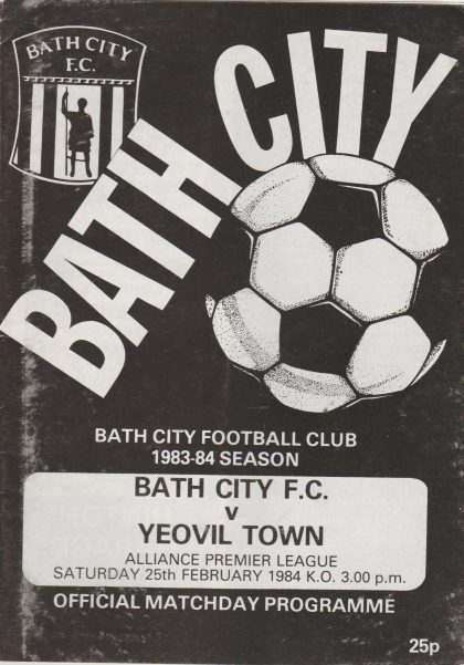 Bath City v Yeovil Town 25-Feb-1984
