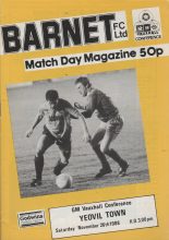 Barnet v Yeovil Town 26-Nov-1988
