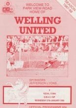 Welling United v Yeovil Town 27-Jan-1988