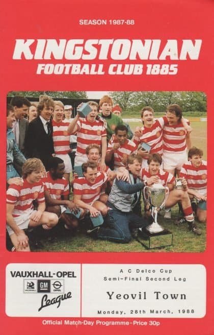 Kingstonian v Yeovil Town 28-Mar-1988