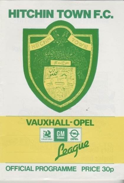 Hitchin Town v Yeovil Town 20-Sep-1986