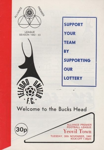 Telford United v Yeovil Town 30-Nov-1982