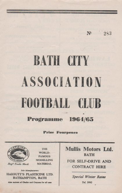 Bath City v Yeovil Town 31-Oct-1964