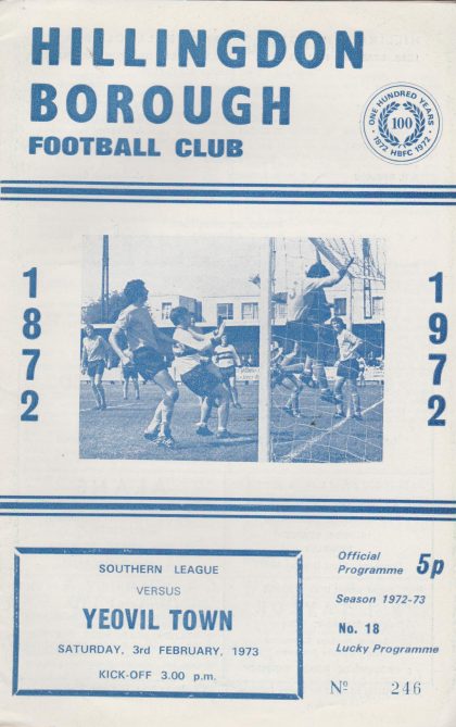 Hillingdon Borough v Yeovil Town  03-Feb-1973
