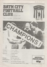 Bath City v Yeovil Town 05-May-1978