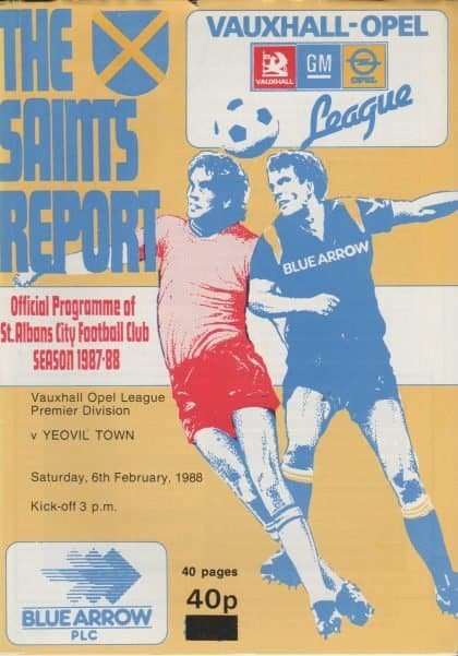 St Albans City v Yeovil Town 06-Feb-1988