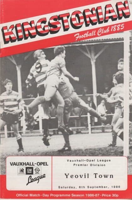 Kingstonian v Yeovil Town 06-Sep-1986