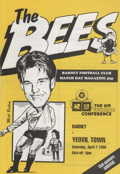 Barnet v Yeovil Town 07-Apr-1990