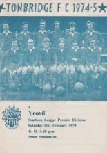 Tonbridge v Yeovil Town   08-Feb-1975
