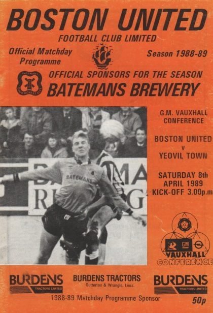 Boston United v Yeovil Town 08-Apr-1989