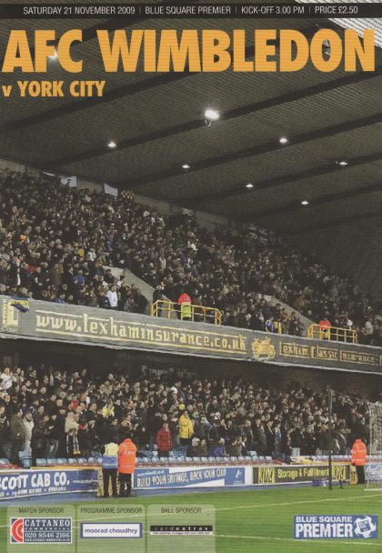 AFC Wimbledon v York City  21-Nov-2009