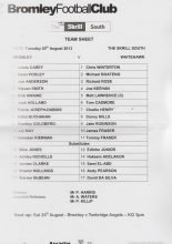 Bromley v Whitehawk   20-Aug-2013