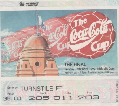 Arsenal v Sheffield Wednesday 18-Apr-1993