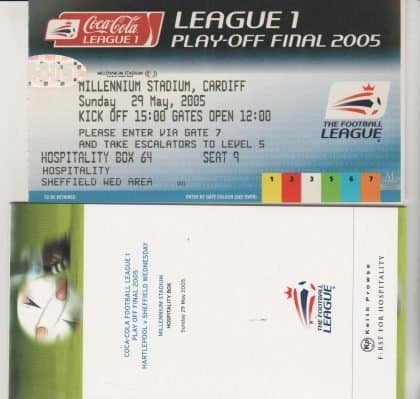 Hartlepool United v Sheffield Wednesday 29-May-2005