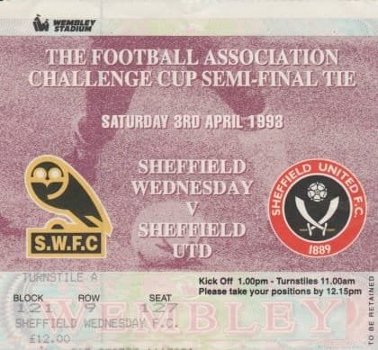 Sheffield United v Sheffield Wednesday 03-Apr-1993