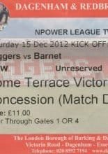 Dagenham & Redbridge v Barnet   15-Dec-2012