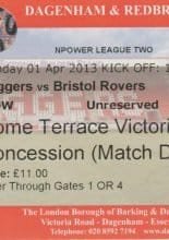 Dagenham & Redbridge v Bristol Rovers 01-Apr-2013