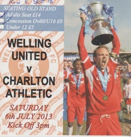 Welling United v Charlton Athletic  06-Jul-2013