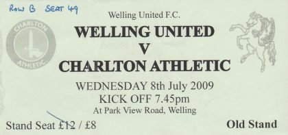 Welling United v Charlton Athletic  08-Jul-2009
