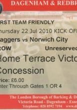 Dagenham and Redbridge v Norwich City 22-Jul-2010