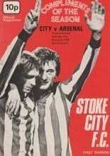 Stoke City v Arsenal 21-Dec-1974