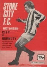 Stoke City v Burnley 19-Oct-1974
