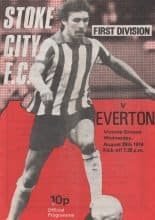 Stoke City v Everton 28-Aug-1974