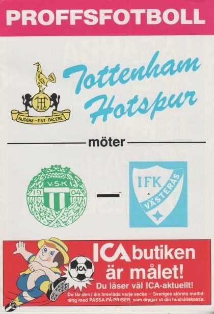 Västerås IFK v Tottenham Hotspur 1986-87