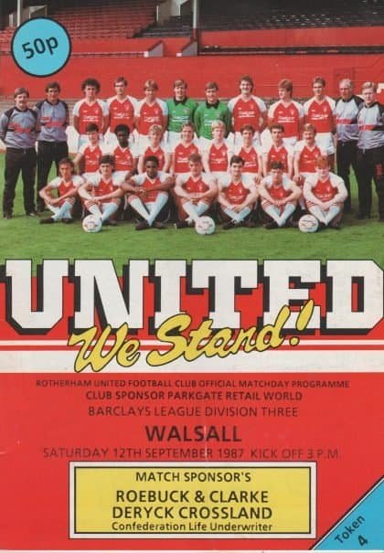 Rotherham United v Walsall 12-Sep-1987
