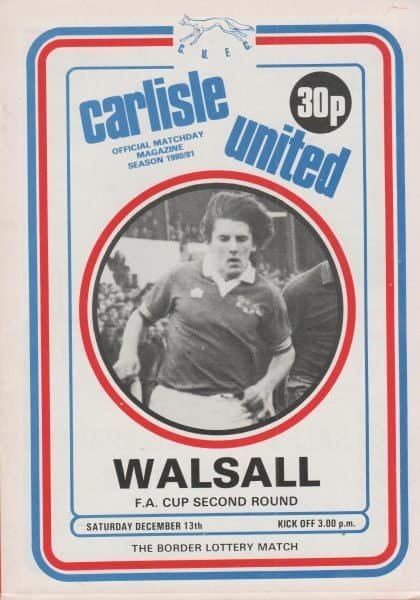 Carlisle United v Walsall   13-Dec-1980